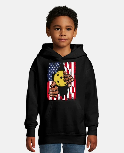 Kids pickleball american flag pickleballer