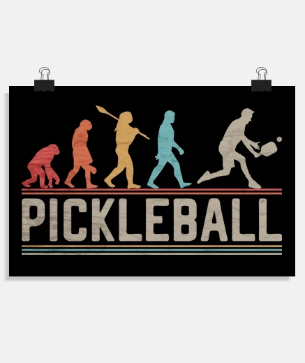 Poster pickleball evolution funny pickleballer