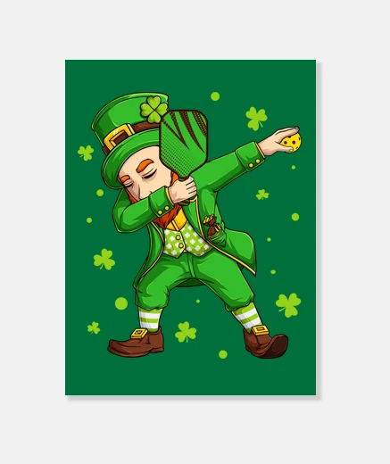 Tableau pickleball lutin saint patrick