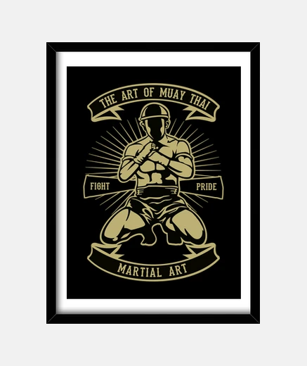 Quadro picture vintage muay thai arte thai boxe marziale
