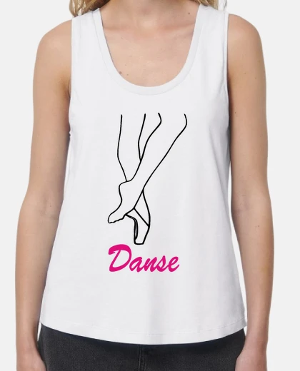 Camiseta pie y el zapato de baile