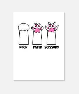 piedra papel tijeras gatito patas anima