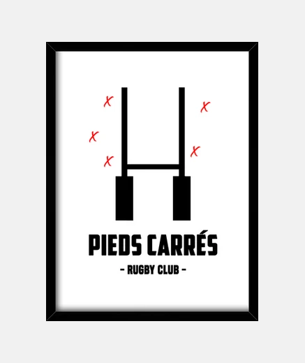 Cadre pieds carrés rugby club
