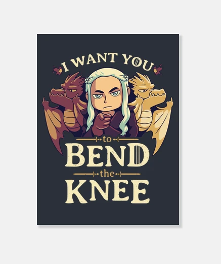 Stampa piegare il ginocchio daenerys targaryen