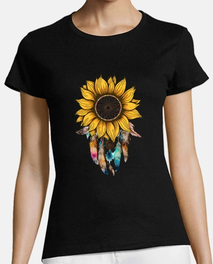 Tee-shirt piège à rêve tournesol soleil prières