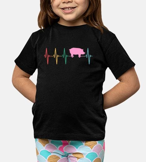 Kids Pig Lover Heartbeat EKG
