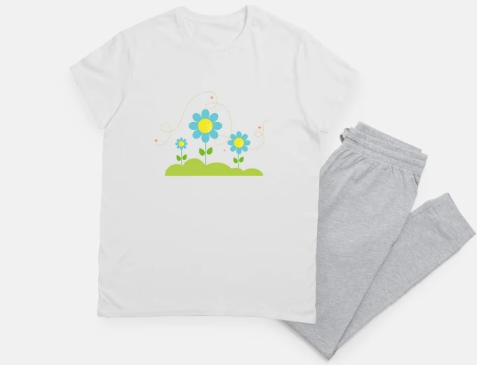 Pigiama pigiama da giardino con fiori
