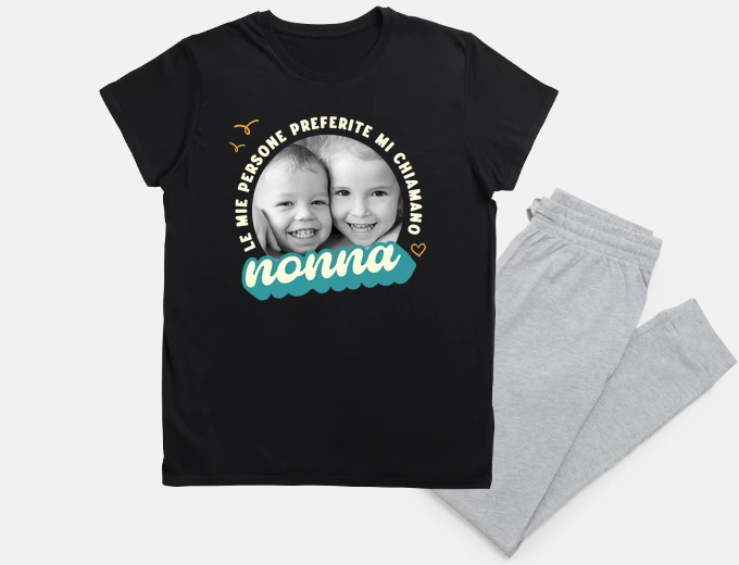Pigiama pigiama le mie persone preferite mi chiamano nonna foto personalizzabile