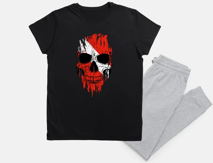 Pigiama pigiama skull divertenti - abbigliamento nodeco per sub