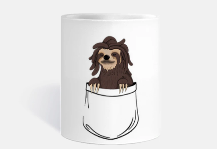 Tazza pigro rasta far in tasca