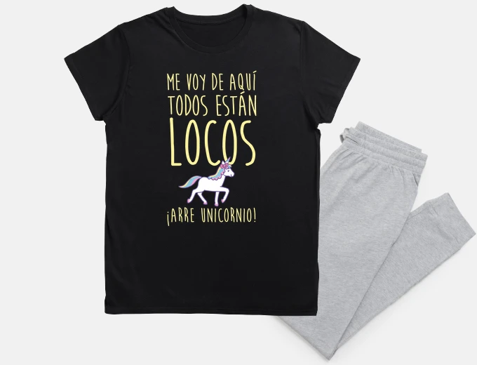 Pijama Pijama arre unicornio me voy a la cama a dormir
