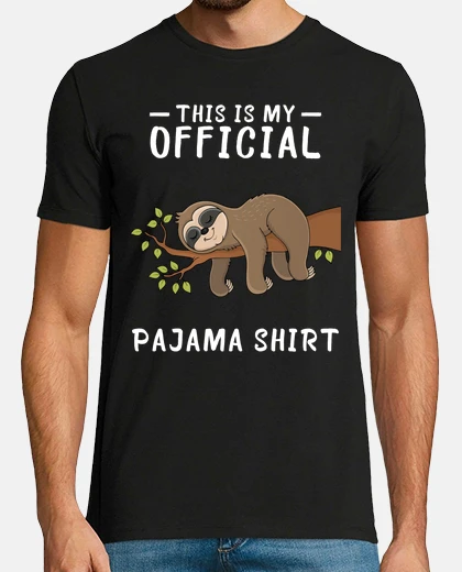 Camiseta pijama de camisa de dormir perezoso