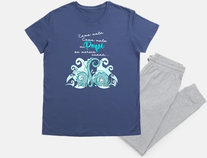 Pijama. Día del padre Ola, para fondo oscuro