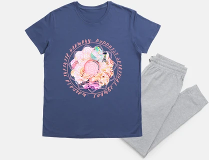 Pijama mandala armonia rosa inglés