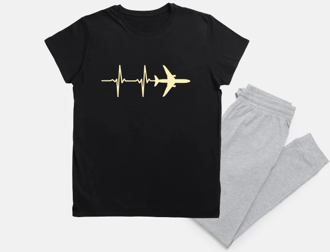 Pyjama pilot plane man humor aviation