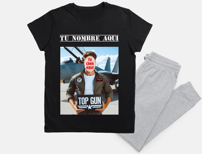 piloto top gun con tu cara