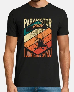 piloto de paramotor te miro hacia abajo