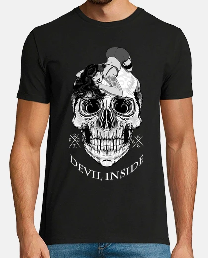 Tee-shirt Pin Up devilinside BN 