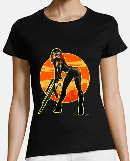 Tee-shirt pin-up soldat futuriste