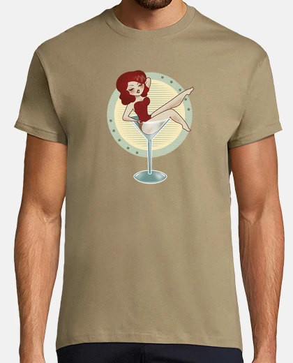 Camiseta pin up vintage en copa burlesque