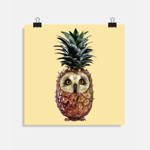 Póster piña búho | laTostadora