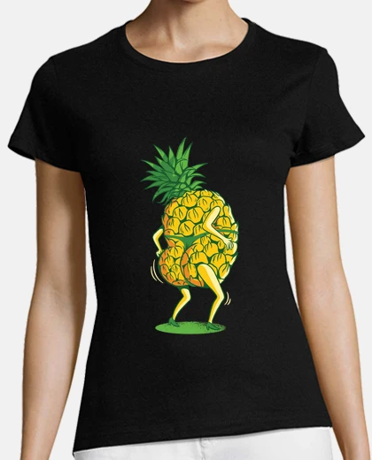 Playera piña sexy bailando en tangas