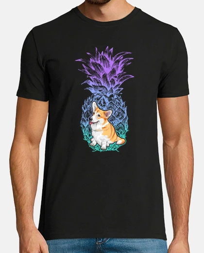 Tee-shirt Pineapple Corgi Shirt Best Birthday Gift For Corgi Mom Tropical Fruit Dog Lovers Fur Mama