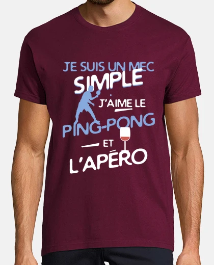 Tee-shirt Ping-pong - un mec simple