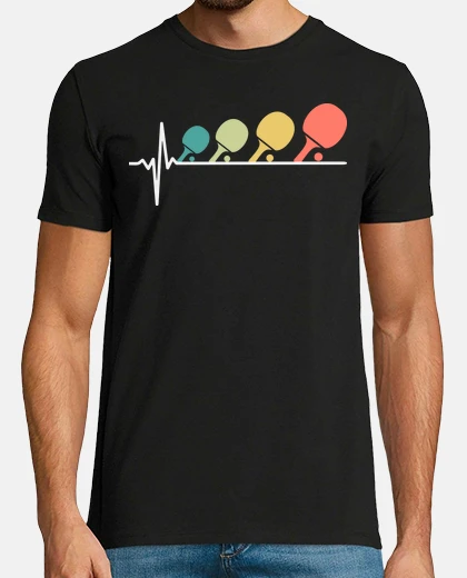 T-shirt ping pong battito cardiaco retrò