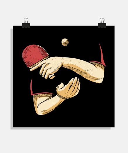 Poster ping pong player, table tennis poster,