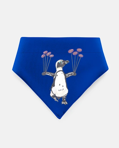 Mascotas pingouin africain faisant des acrobatie