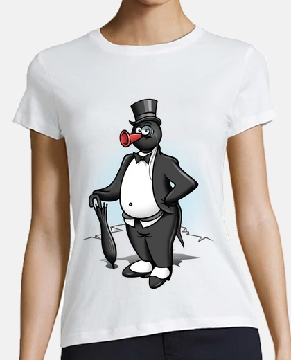 T-shirt pinguino con smoking