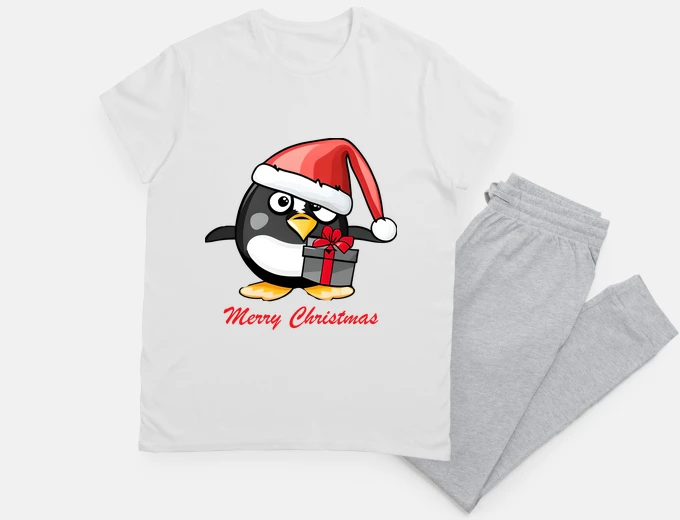 Pigiama pinguino divertente di buon natale