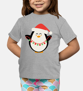 pinguino natale - t-shirt bambino