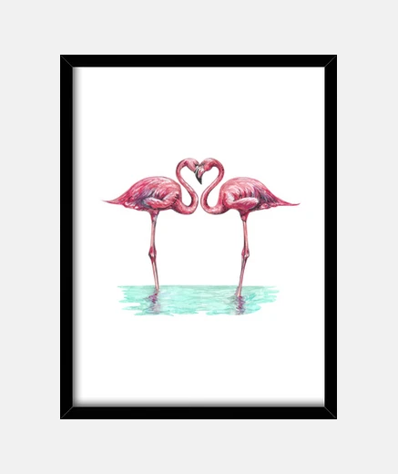 Framed pink lovers