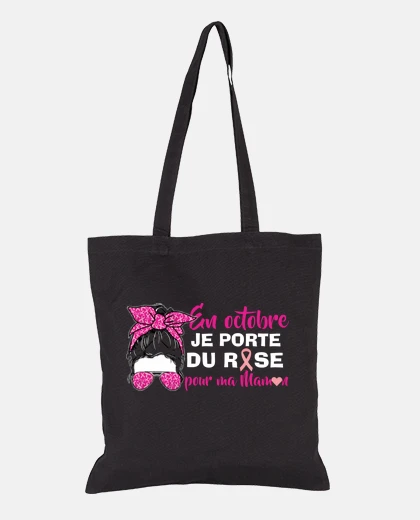 Bag pink october breast cancer mom gift