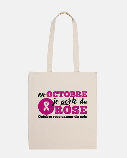 Bag pink october breast cancer solidarity