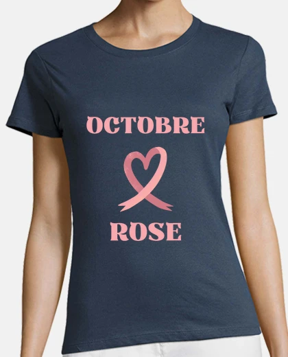 T-shirt pink october female breast cancer