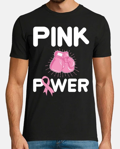 Tee-shirt Pink power cadeau sensibilisation cance