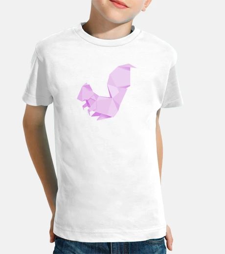 Kids pink squirrel. apply it on different colors of children&#39;s t-shirt - t-shirt