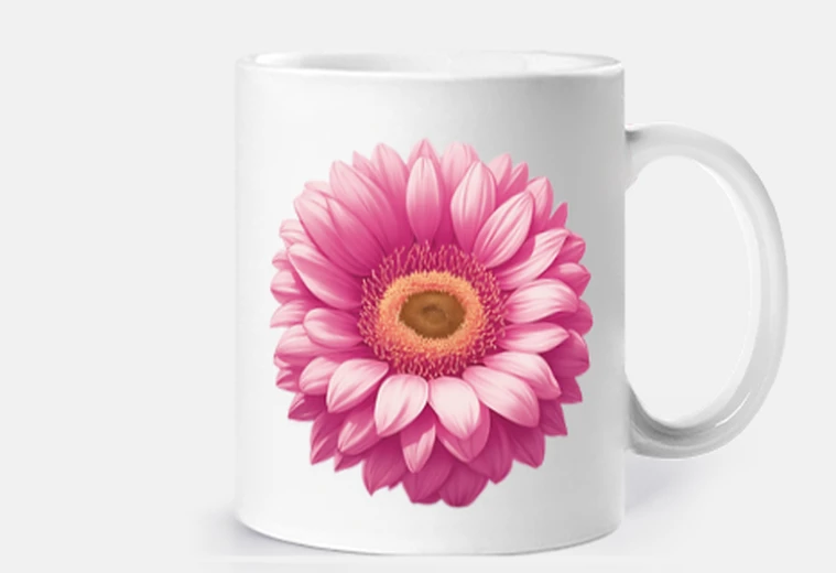 Cup pink sunflower