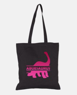pink abuesaurus cotton cloth bag for grandma dinosaur