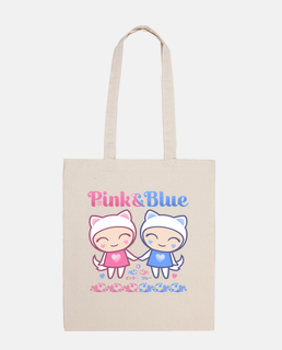 Pink and Blue básico bolsa crema