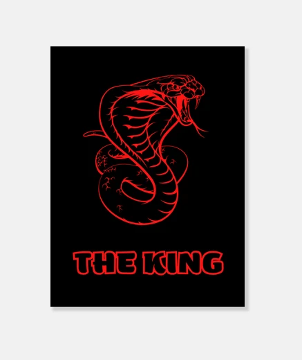 Lienzo pintura de serpiente cobra real