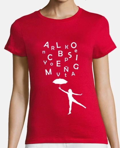 T-shirt pioggia di lettere