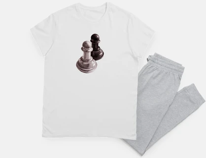 pions d39échecs noir et blanc