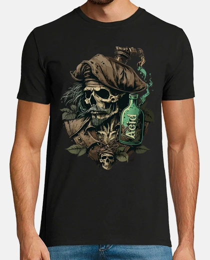 Playera PIRATA CALAVERA ÁCIDO