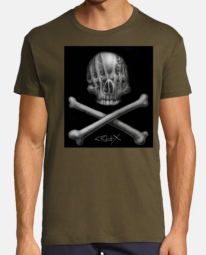 T-shirt pirata nera e verde