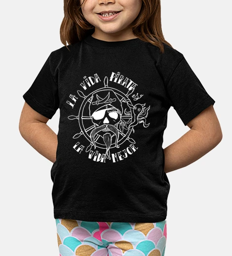 Kids pirate life (white).