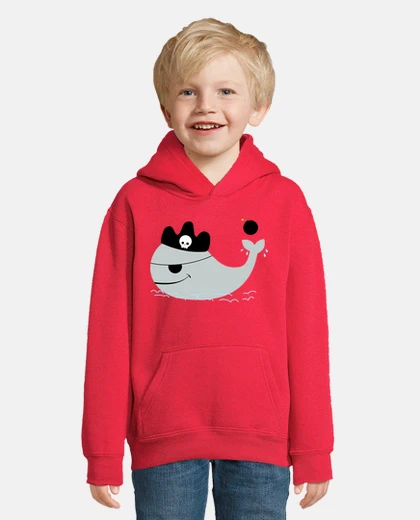 Kids pirate whale - boy&#39;s sweatshirt